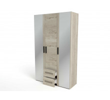 Трехстворчатый шкаф для одежды СМ-12 Мале с зеркалом